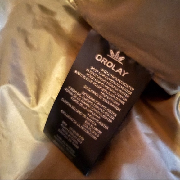 NEW. OLAY Olive Green Quilted Puffer Jacket with Hood - Picture 13 of 13